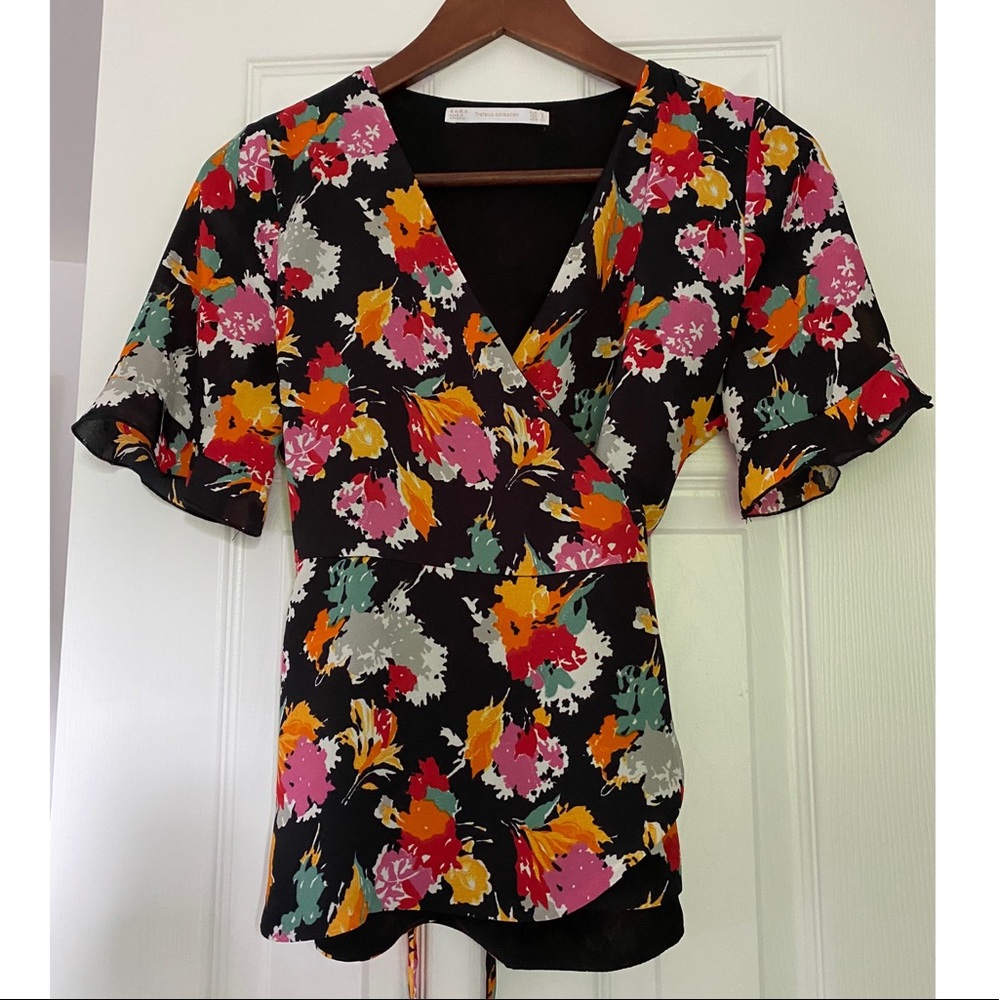 Zara wrap Shirt Size Small